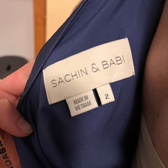 Sachin & Babi Cobalt Gown - Picture 3 of 3